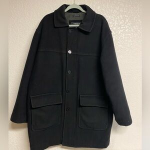 Claiborne Outerwear Men’s Black Pea Coat